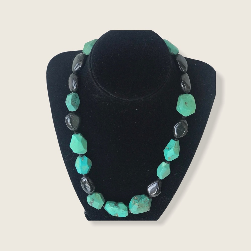 Necklace - Onyx and Turquoise